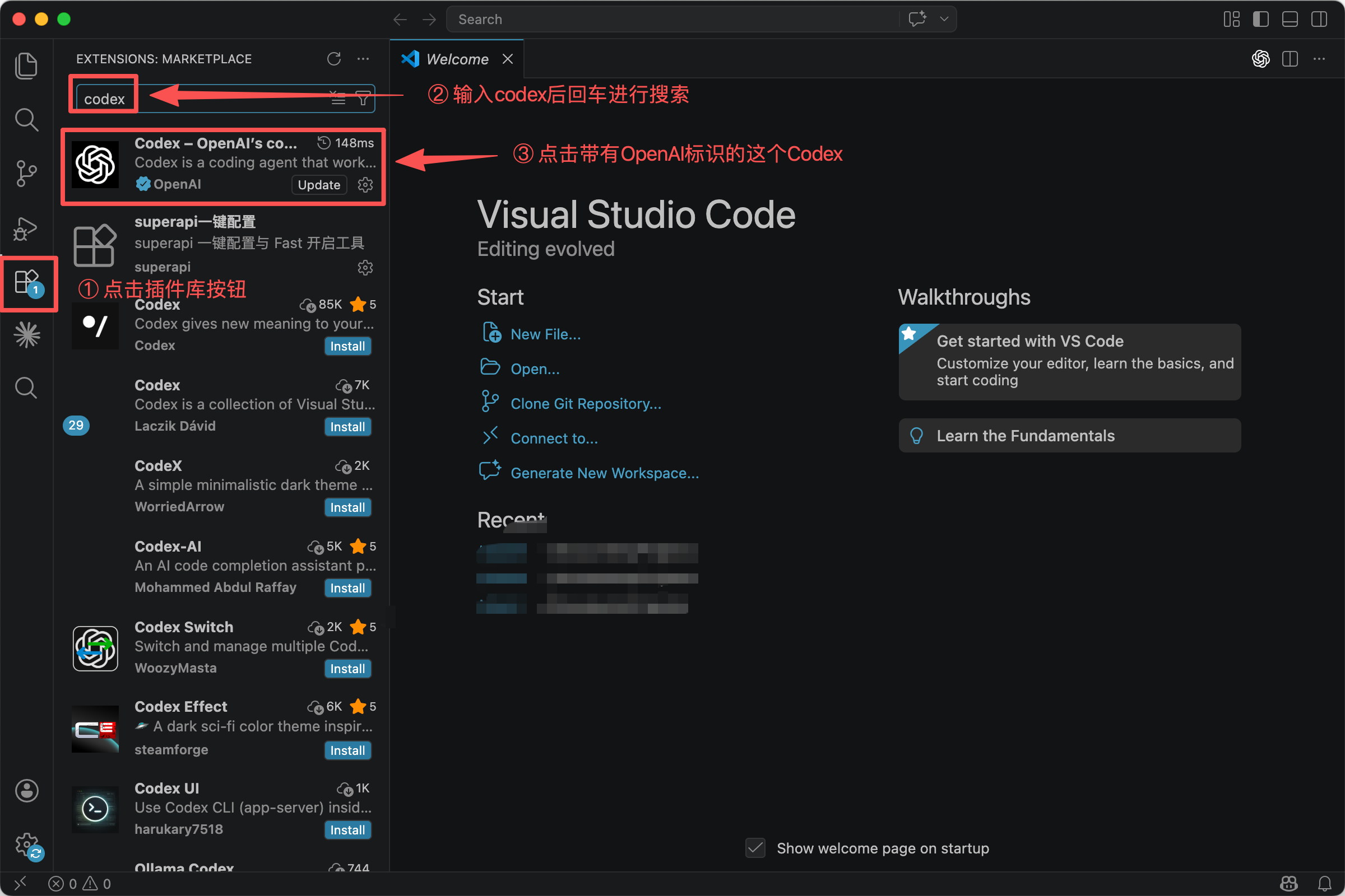 VSCode 安装 Codex 插件 - 1
